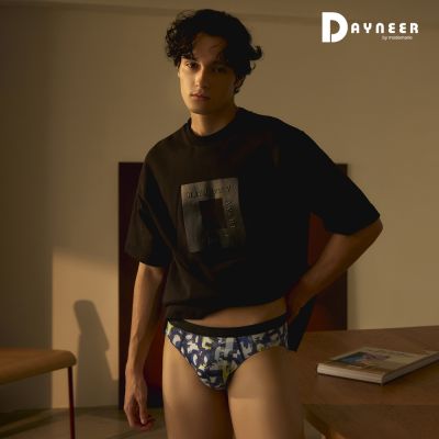 DAYNEER 印花貼身三角男內褲 M-XXL(幾何藍)