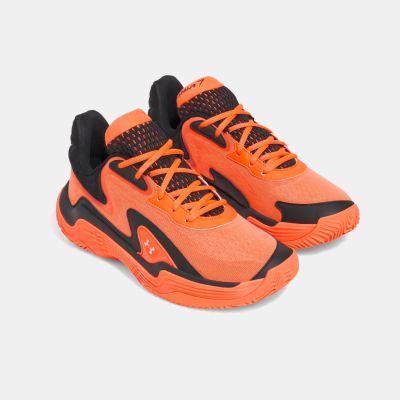 Under Armour 籃球鞋 Spawn 7 男鞋 橘 黑 緩震 包覆 UA 3028833001