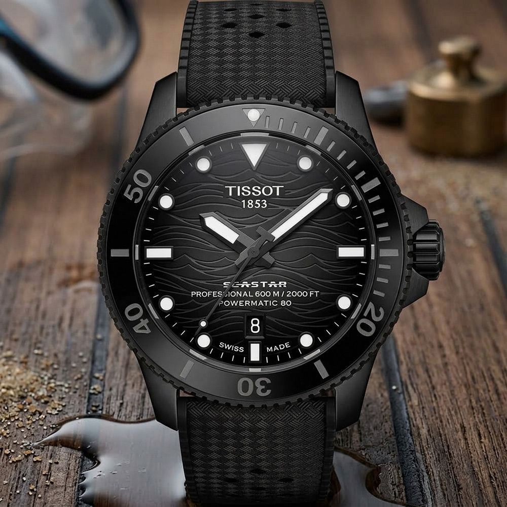 TISSOT 天梭 官方授權 Seastar 2000 T120.907.37.051.00 海洋之星600米潛水機械錶 開學換新季 送禮推薦-灰/44mm T1209073705100