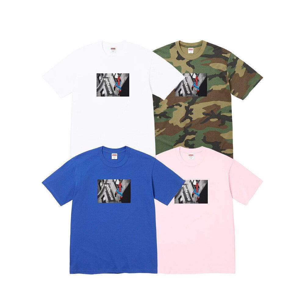 Spider-Man x Supreme 26SS Tee 蜘蛛人短T 藍/粉/迷彩/白SS26T56