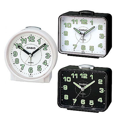 【CASIO 】夜間指針桌上方型簡約鬧鐘(任選均一價)
