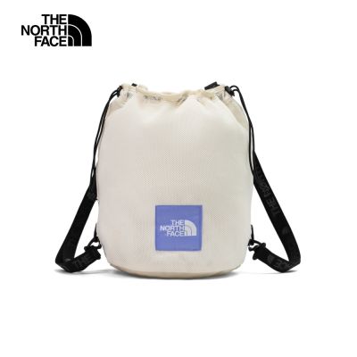 【The North Face 官方旗艦】北面男女款米白色抽繩束口休閒後背包｜8HNWQLI 筆電包/登山包