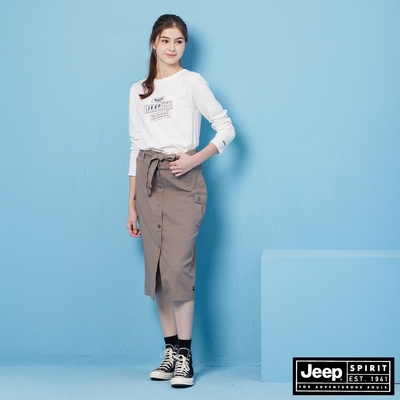 JEEP口袋設計綁帶長裙