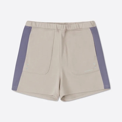 CONVERSE WORDMARK KNIT SHORT 短褲 女 米灰藍 10026790-A01