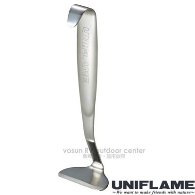 【日本 UNIFLAME】日本製 不鏽鋼焚火台/砧板/荷蘭鍋用刮刀.鍋具鍋巴去除器/ U661260
