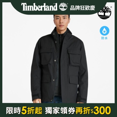 Timberland官方旗艦 男款黑色三合一防水外套|A6BF4001