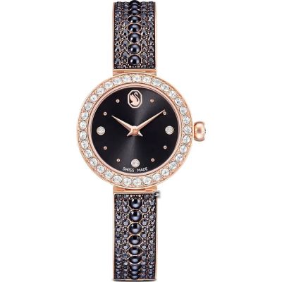 SWAROVSKI 施華洛世奇 Matrix 珍珠手鐲腕錶-26mm黑 5743697