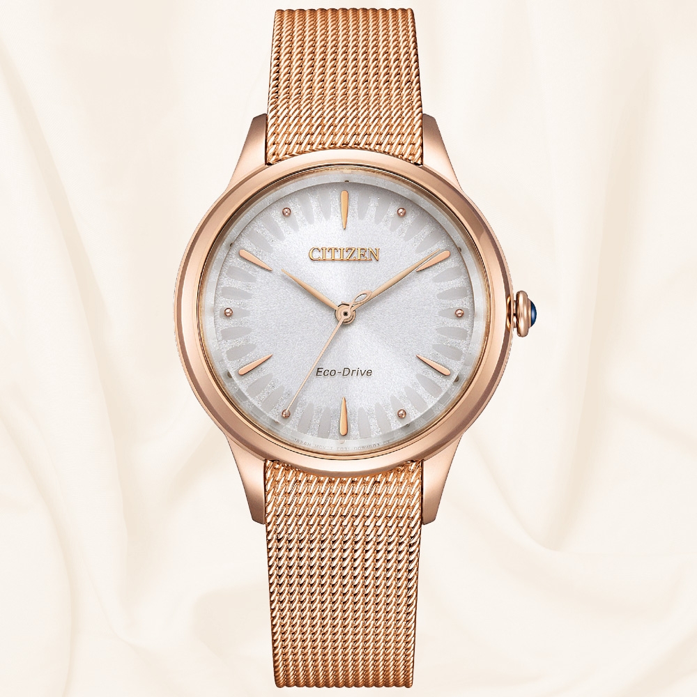 CITIZEN星辰 L系列 廣告款 時尚優雅光動能腕錶 錶 手錶 送禮 32.5mm / EM1153-88A