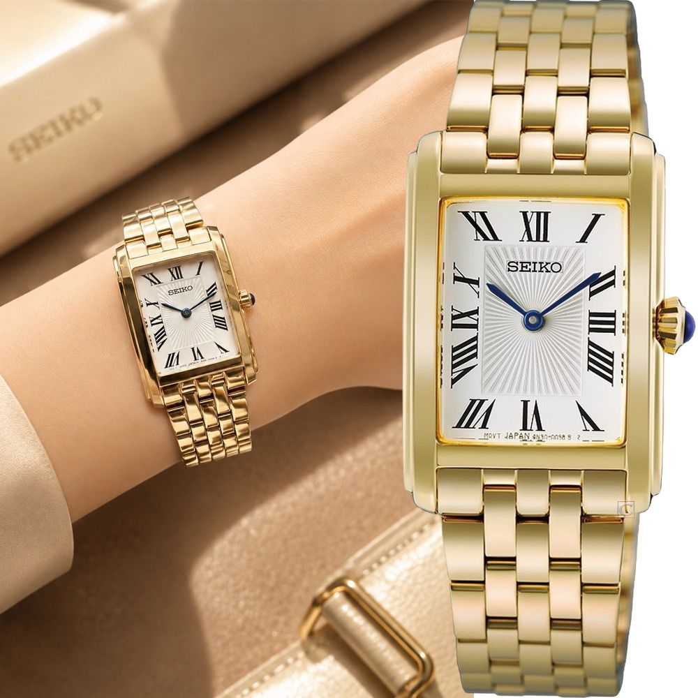SEIKO 精工 CS系列 簡約方形 經典羅馬數字 時尚腕錶 女錶 手錶-4N30-00M0G.HGG001P1