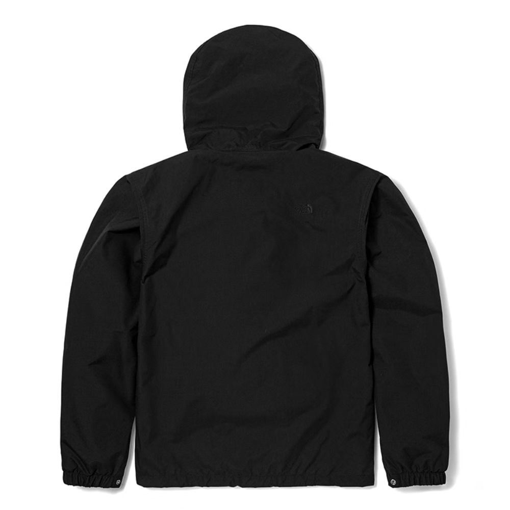 The North Face 北臉外套男款運動連帽外套衝鋒衣防風防潑水黑