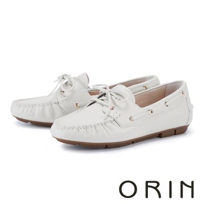 ORIN 經典百搭柔軟牛皮樂福鞋 米色