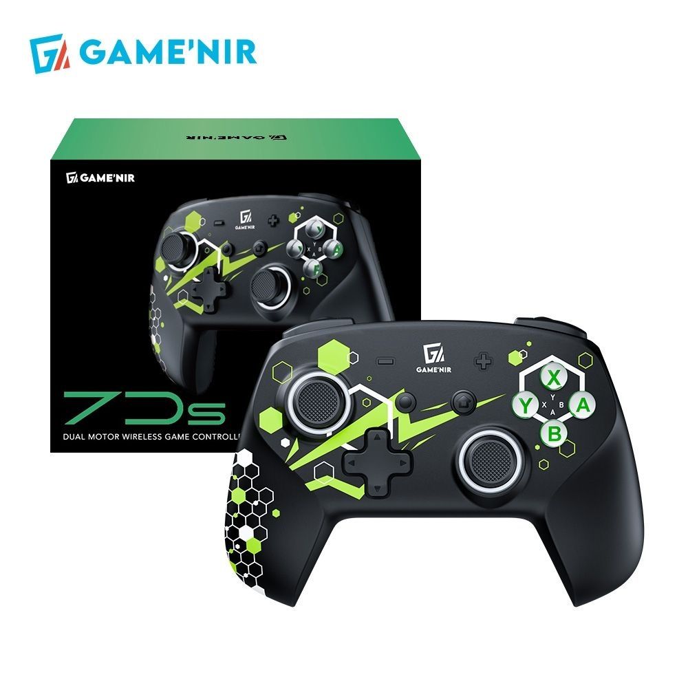 贈PC接收器】GAME'NIR 7Ds-ZAPA 七代翠閃特仕版霍爾搖桿無線手把