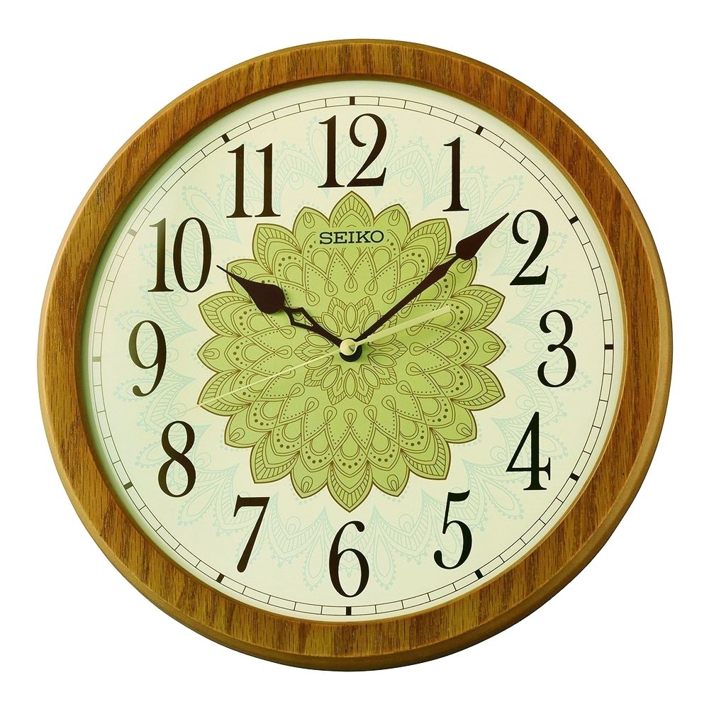 SEIKO 日本精工木質外殼/鋁面板滑動式秒針靜音掛鐘(QXA857B)29.5cm