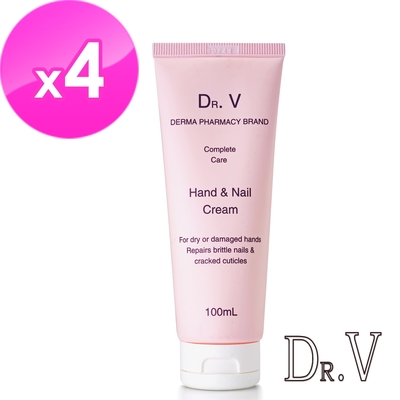 【澳洲Dr. V】專業級配方-護手與指甲乳霜 (100g/支 4入組) 即期品-2026年3月到期