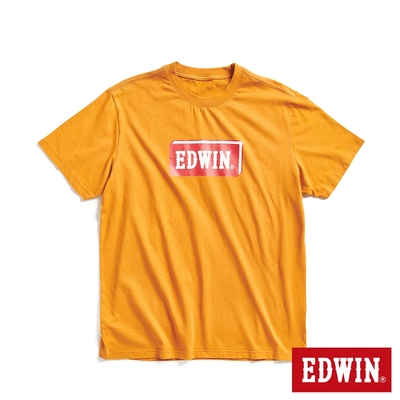 EDWIN 男裝 精裝書本LOGO短袖T恤-黃褐色