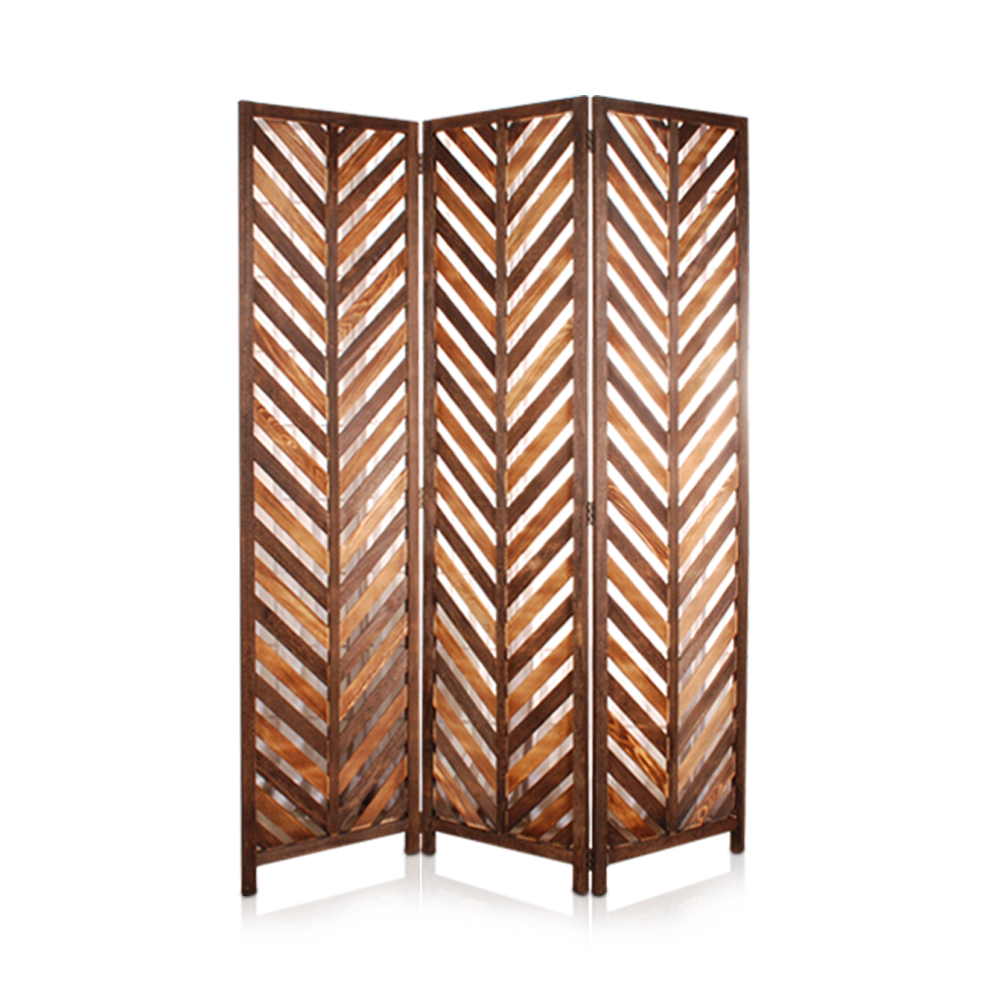 C'est Chic_流光拾影三片創意實木屏風W133.5*D2*H170 cm | 屏風