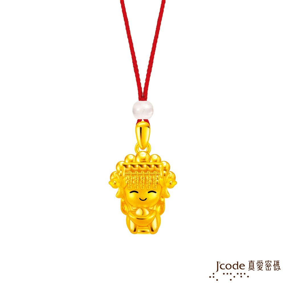 J'code真愛密碼金飾 白沙屯 元寶媽祖硬金墜子 送項鍊