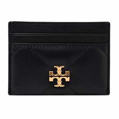 TORY BURCH KIRA 菱格紋卡片夾(黑)