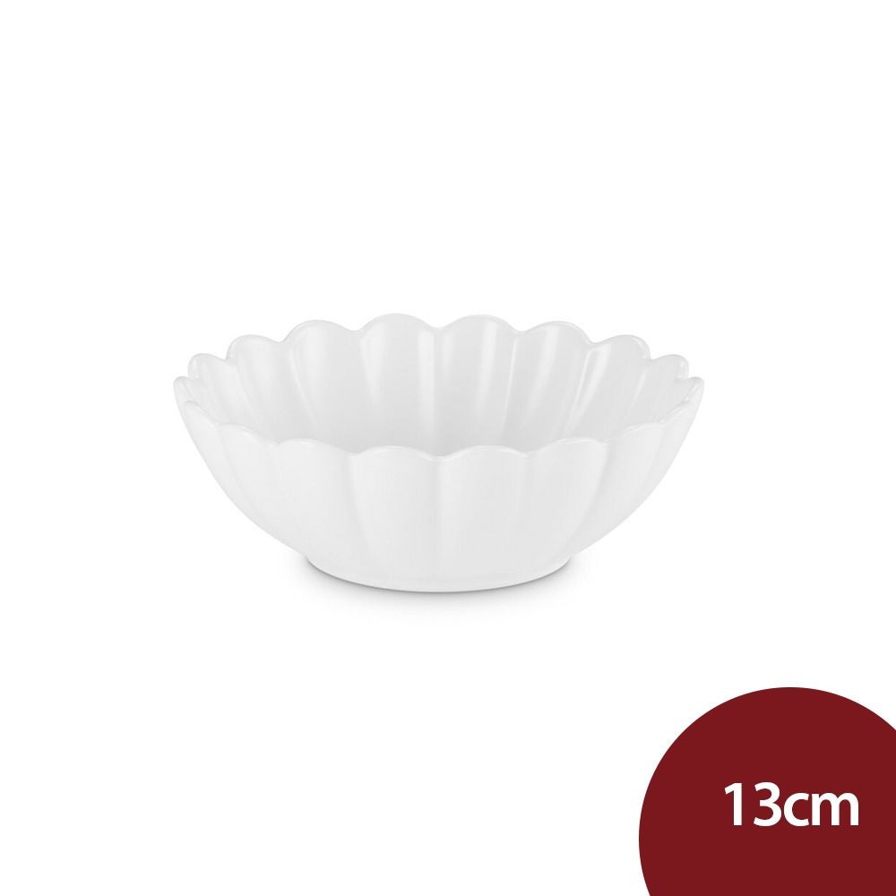 Le Creuset 花瓣系列 雛菊花瓣碗 餐碗 湯碗 碗公 13cm 棉花白