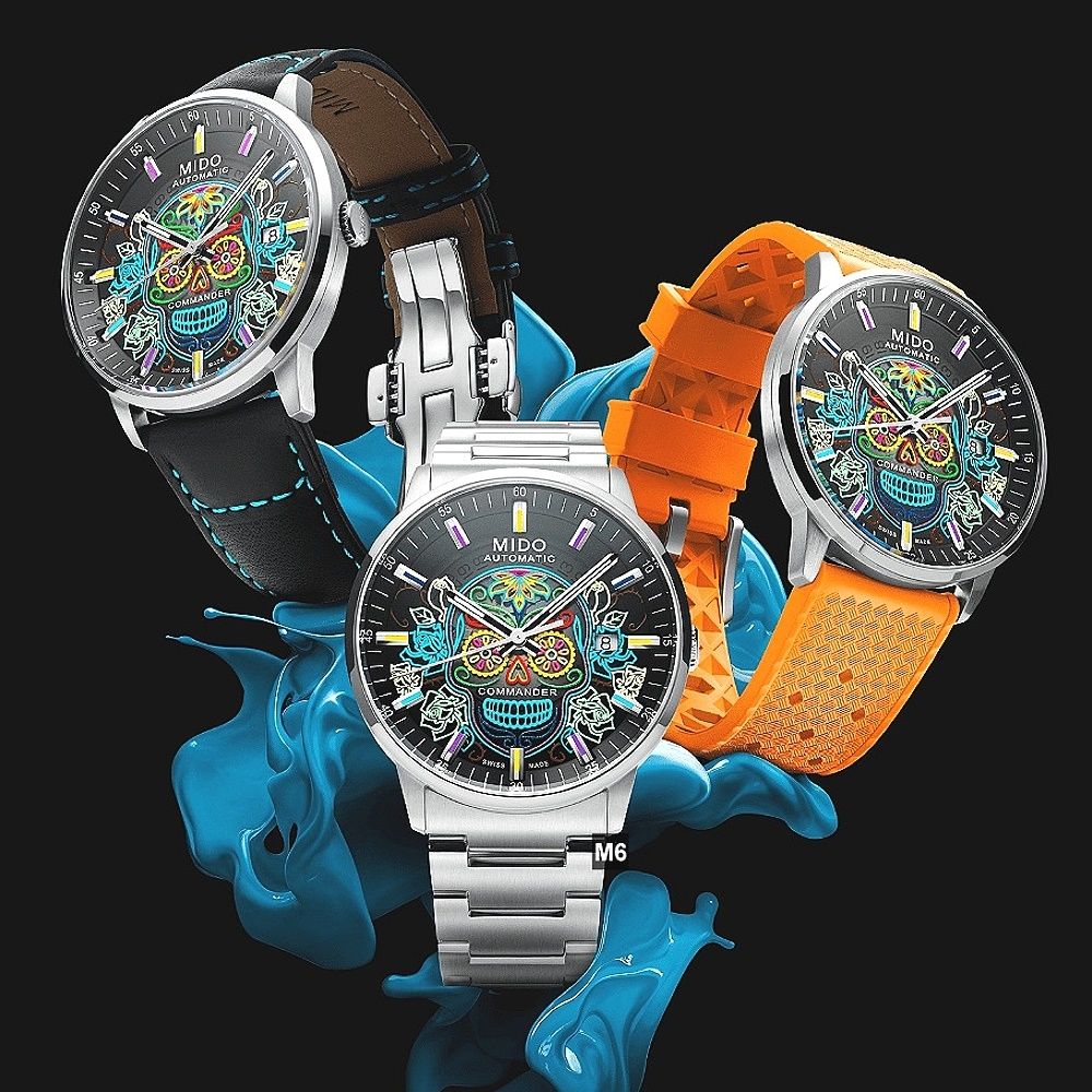 MIDO美度最新套組Commander Gradient Catrines香榭系列墨西哥亡靈節M6