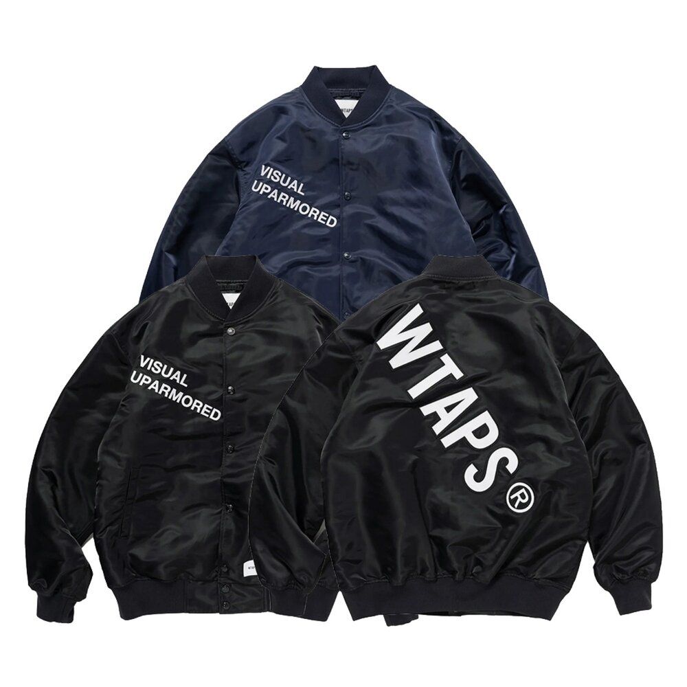 Wtaps Team / Jacket / Nylon Twill 外套黑/海軍藍261TQDT-JKM01