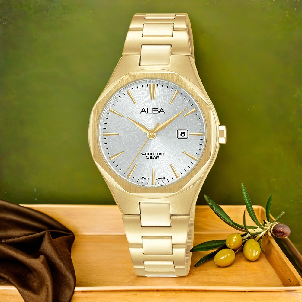 ALBA 雅柏 PRESTIGE 八角時尚女錶 周年慶好禮 送禮首選-30mm (AH7DN2X1/VJ22-X431G)