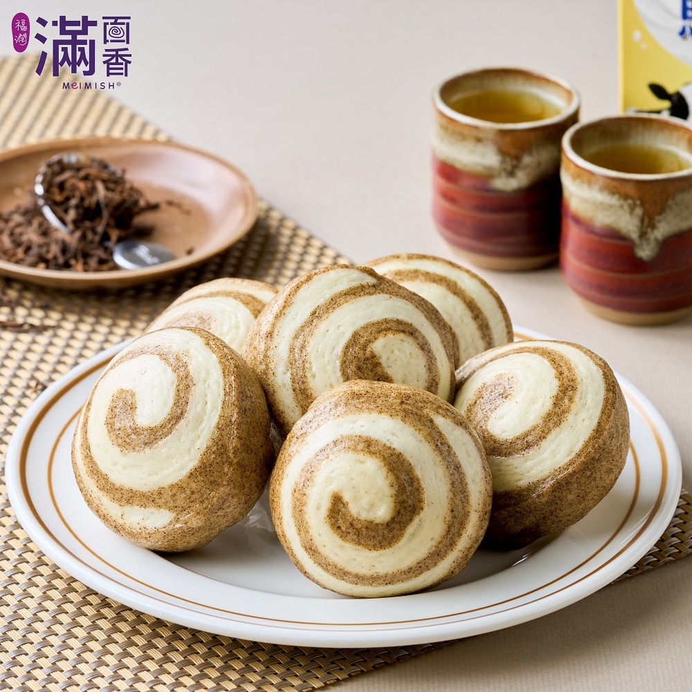 (任選) 滿面香 圈圈蜜香奶茶饅頭(6顆/包/每顆45g)
