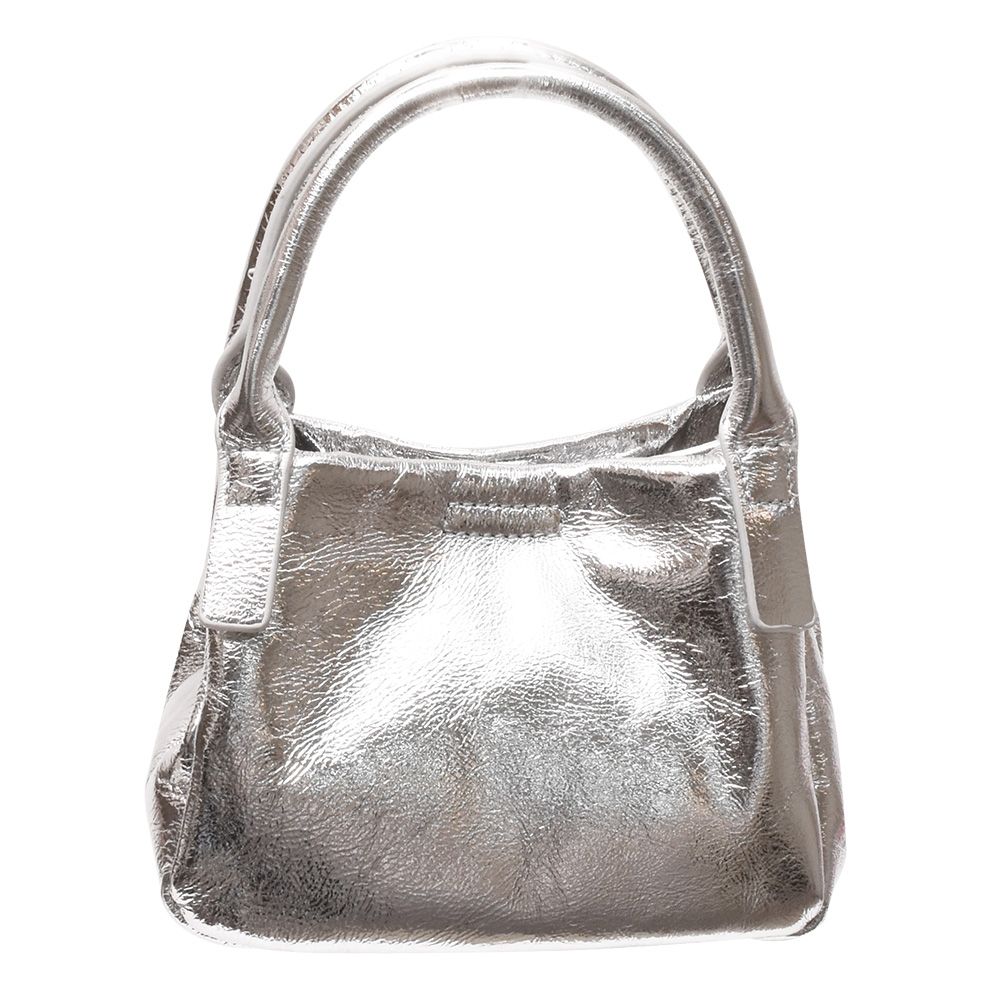 Ann'S小方糖-頭層牛皮附長背帶兩用立體mini小包(附長背帶)-銀| 手提/手