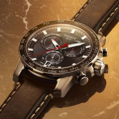 TISSOT天梭 官方授權 SUPERSPORT三眼計時腕錶 禮物 送禮 推薦 45.5mm/T1256171605100