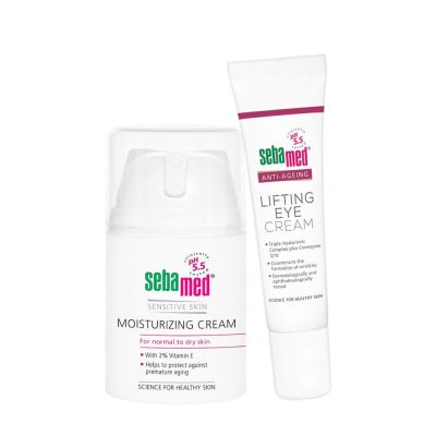 sebamed施巴 保濕修護霜50ml+Q10抗皺煥采眼霜15ml