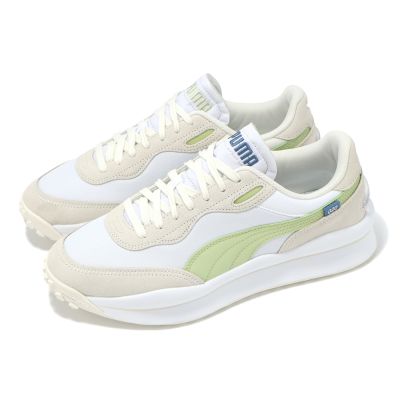 Puma 休閒鞋 Style Rider Play On SD 男女鞋 米白 藍綠 麂皮 拼接 37458808