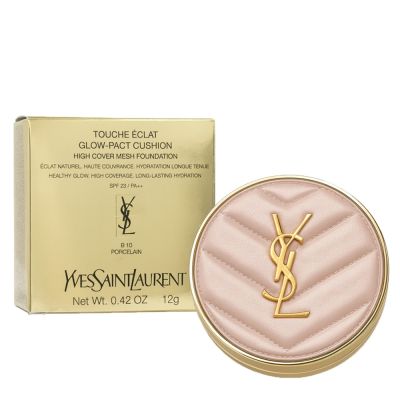 YSL聖羅蘭 超模光感精華水氣墊12g 正裝 粉色皮革 #B10 國際航空版