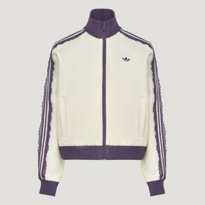 Adidas 愛迪達 Knit Track Top LF2334 女 立領外套 運動外套 休閒穿搭 柔軟 經典 米