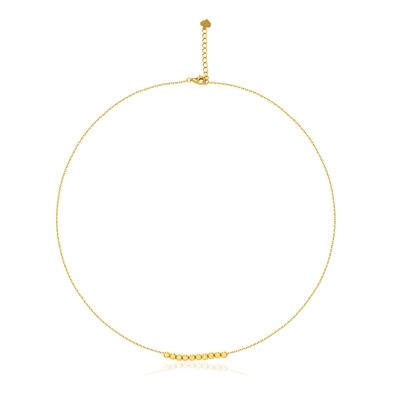 【Just Gold 鎮金店】緊緊相依 黃金項鍊(網路獨家)