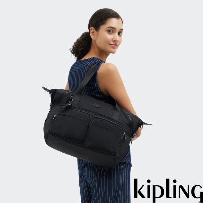 Kipling 碳黑拉桿旅行袋-NEW ART DUO POCKET