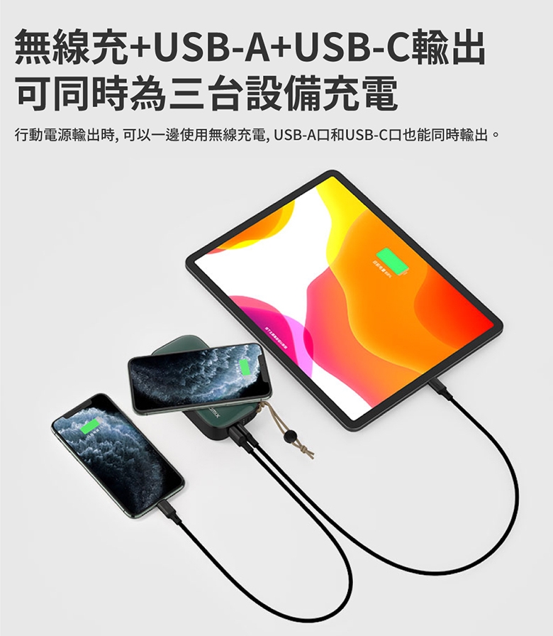 idmix MR CHARGER 10000 CH06 無線充電行動電源| 支援筆電