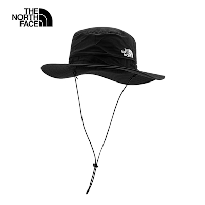 【The North Face 官方旗艦】 北面男女款黑色UPF防曬漁夫帽｜5FX6KY4 抗UV
