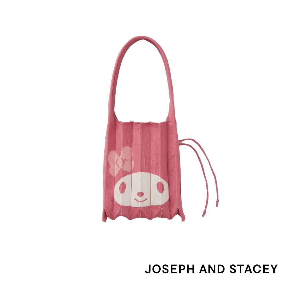 JOSEPH AND STACEY三麗鷗聯名針織百褶包-小-美樂蒂龐克桃