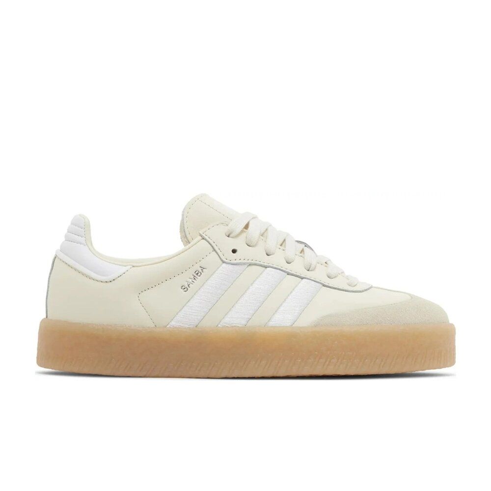 W Adidas Sambae 米白焦糖底 厚底 刺繡 鬆糕鞋 休閒鞋 運動鞋 女鞋 ID0434