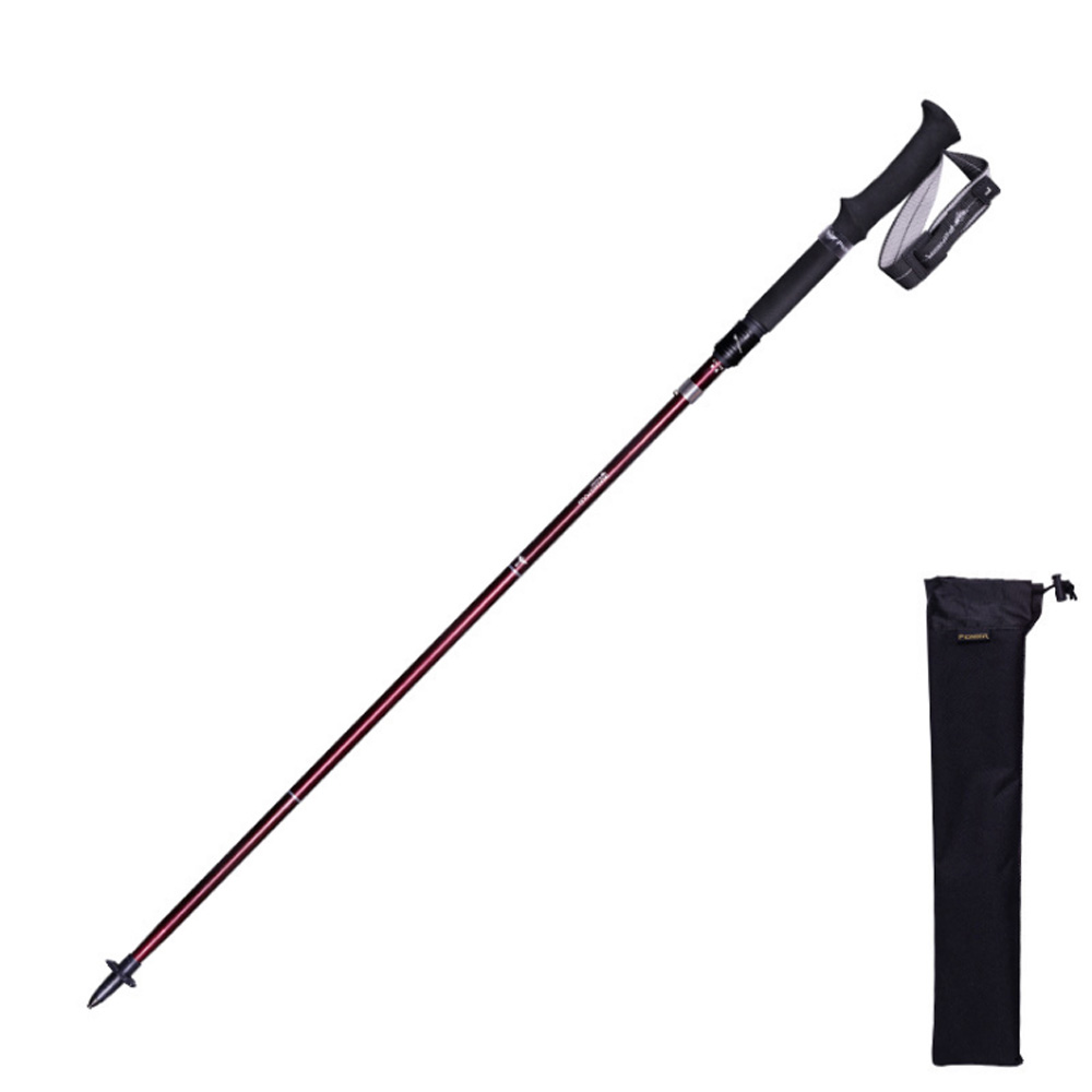 PUSH!款折疊登山杖5節戶外行走杖健走杖爬山手杖超輕7075鋁合金P115