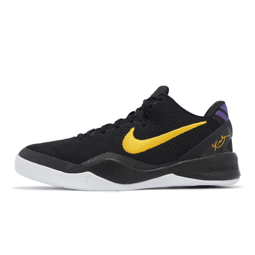 Nike 籃球鞋Kobe 8 VIII GS 大童女鞋Lakers Away 黑大學金湖人FN0266