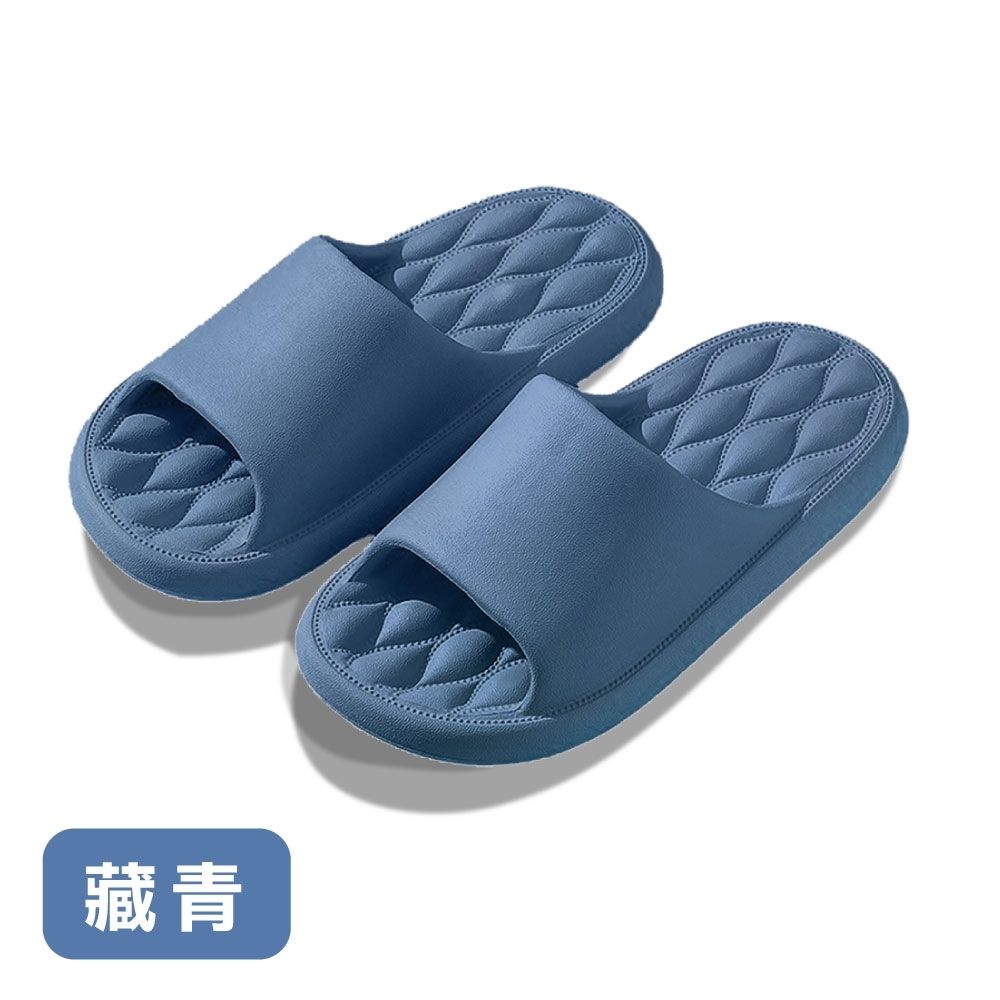 ANDYMAY2 菱格按摩涼拖鞋 (1入) OH-O108 (藏青)