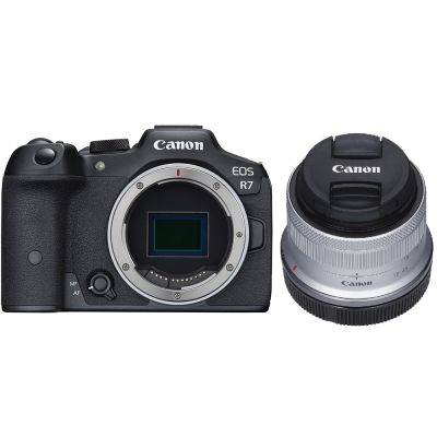 Canon 佳能 Canon EOS R7 單機身 + RF-S 18-45mm IS STM 銀色鏡頭 拆鏡白盒-公司貨