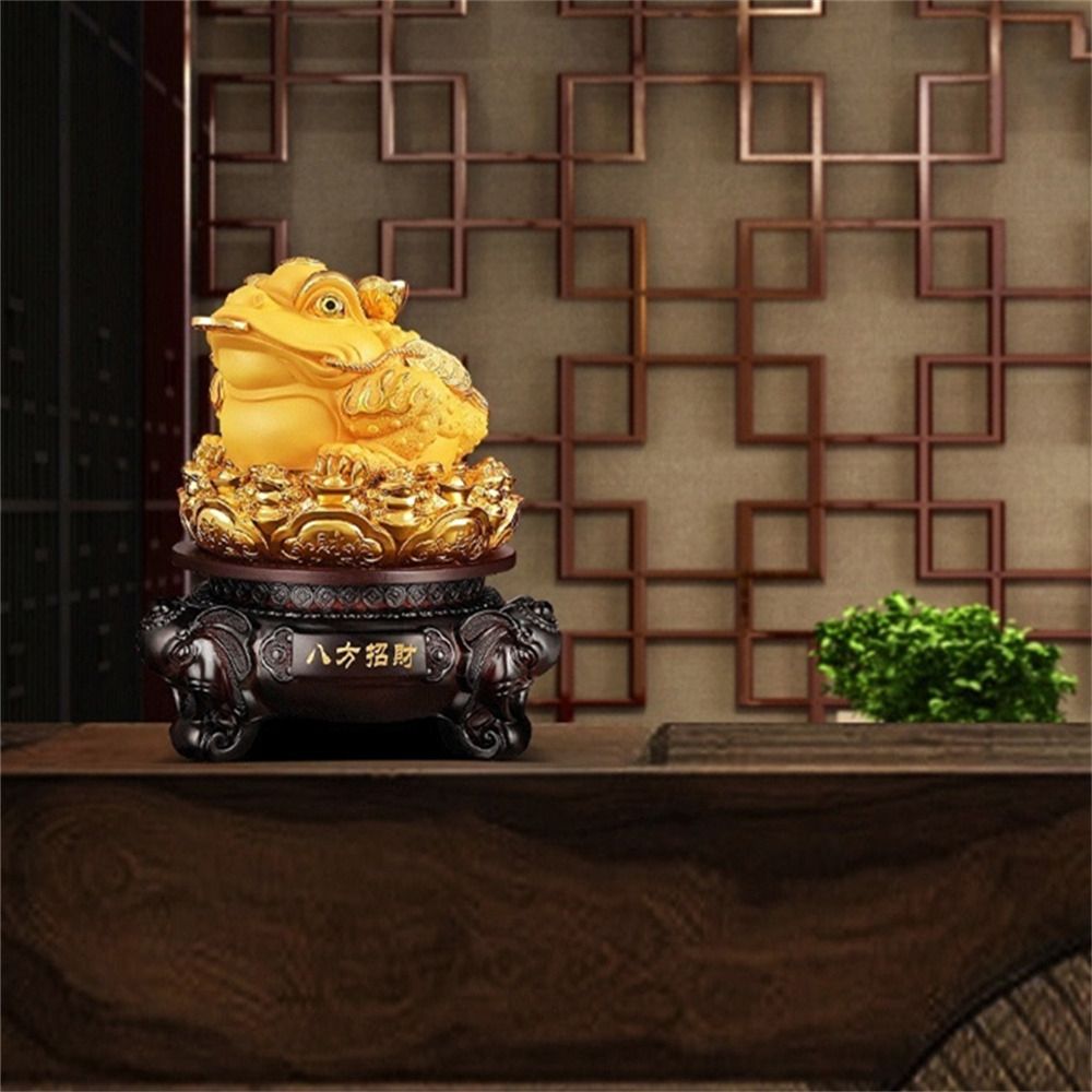 超微米】八方招財金蟾擺件48cm招財進寶三足蟾蜍客廳開運鎮宅吉祥物居家