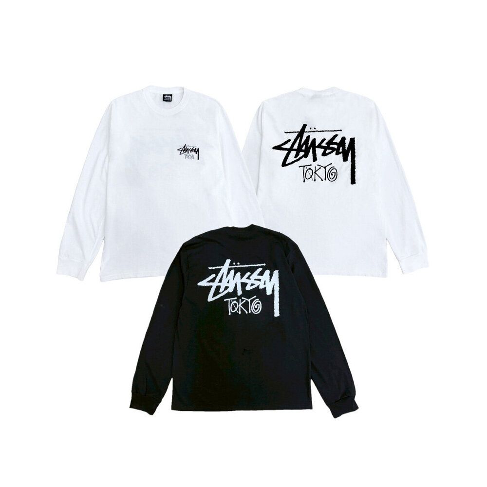 Stussy Stockx Tokyo FW25 LS Tee 薄長袖黑/白25C3993987 | 休閒鞋