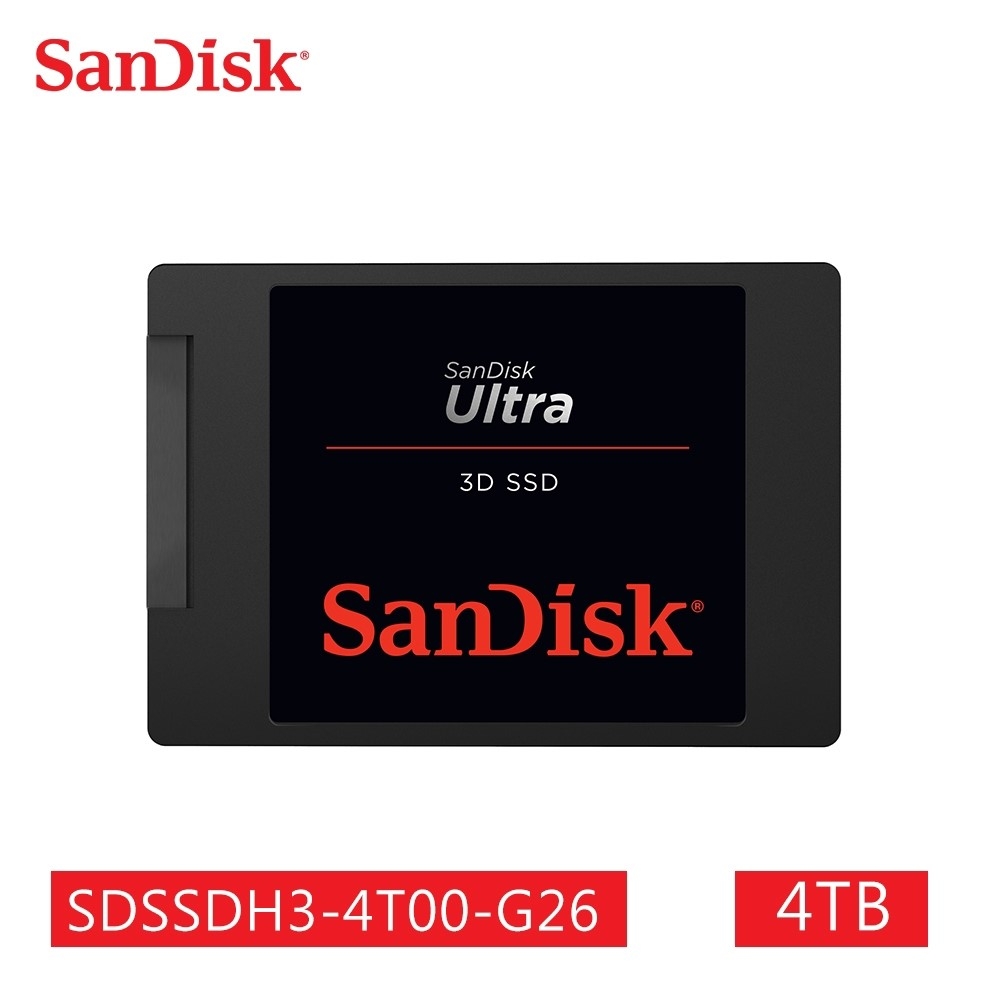 SanDisk Ultra 3D 4TB 2.5吋SATAIII固態硬碟(G26) | SanDisk 晟碟