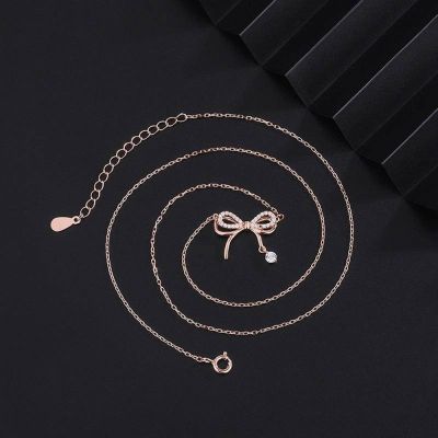 MoonDy 情人節禮物 韓國項鍊 女生項鍊 電玫+奈米防氧化保護,足銀 項鍊女 061