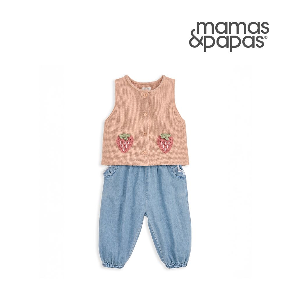 Mamas&Papas 草莓點點-背心/長褲2件組