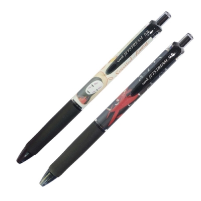 日本製造 Movic 溜溜筆 JETSTREAM宮崎駿-神隱少女無臉男/紅豬0.5mm原子筆