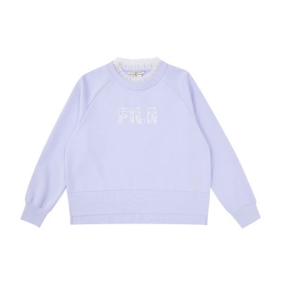 FILA 女長袖圓領T恤-淺紫 5TEA-5452-PL
